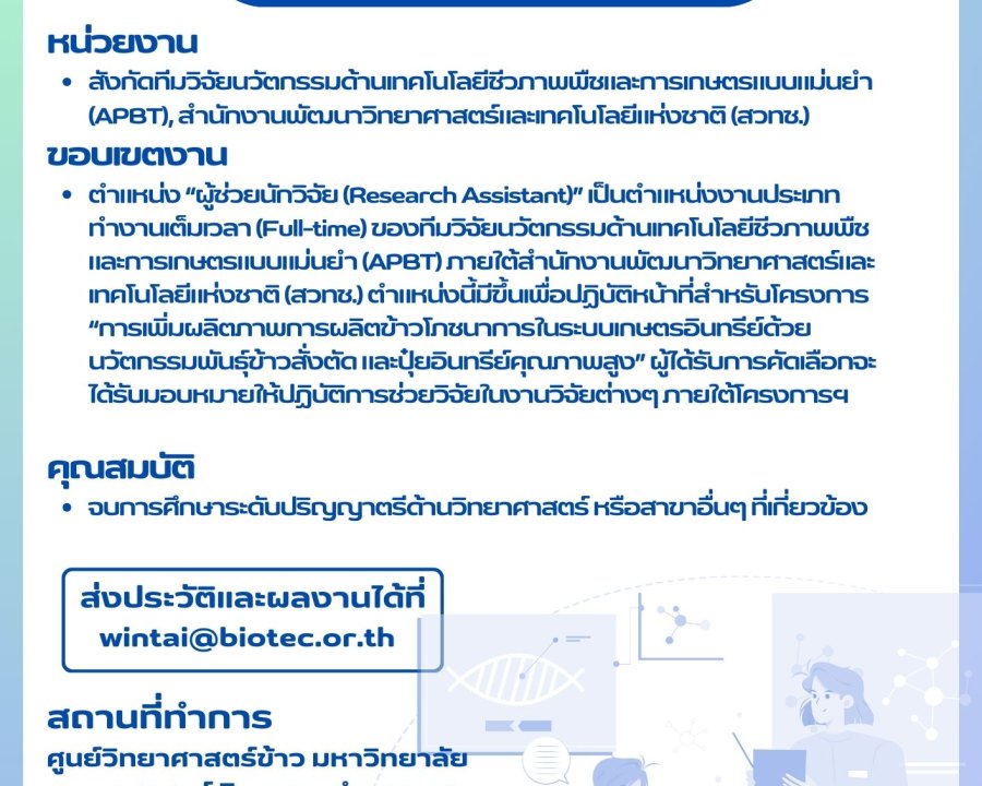 Job Announcement: Research Assistant, 1 Position