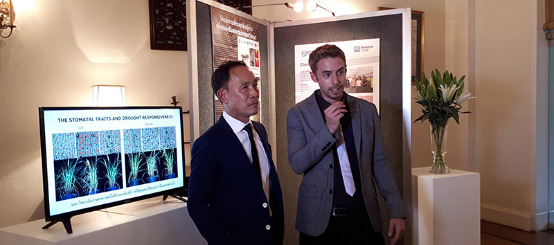 Receiving the Newton Prize at the British Embassy in Thailand